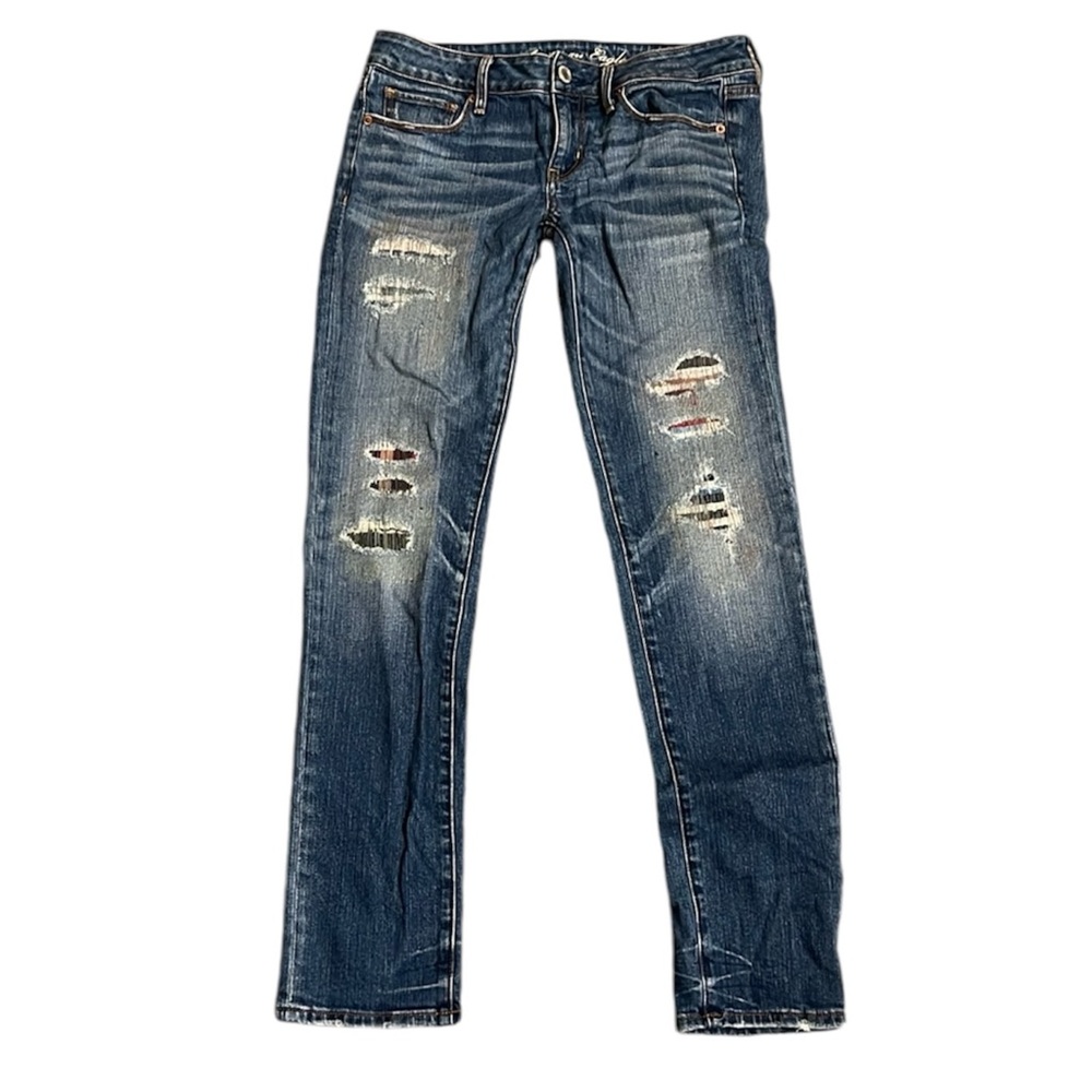 COPY - Vintage American Eagle Jeans Women’s Size 8 Stretch Skinny Low Rise Dist…